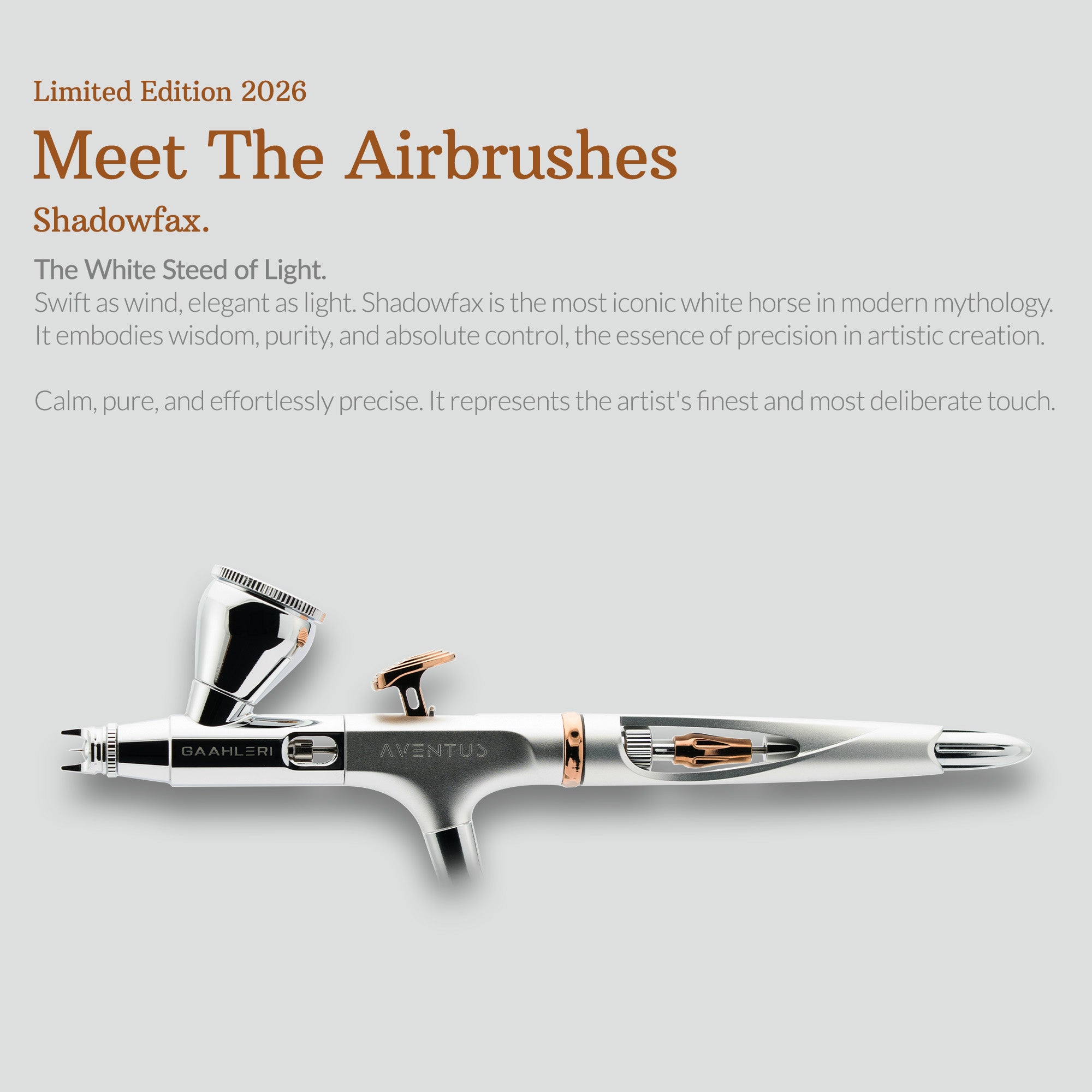 Gaahleri Aventus Shadowfax white and silver limited edition airbrush from The Stallions 2026 set