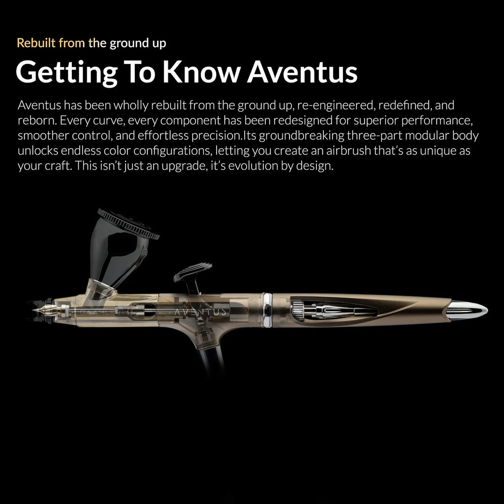 Gaahleri Aventus Titan Mist product overview with rebuilt modular airbrush body