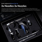 Gaahleri Barbatos Rex airbrush kit with needles nozzles and paint cups