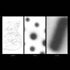 Spray pattern comparison 0.28mm 0.5mm 0.7mm Gaahleri airbrush