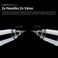 Gaahleri GHAD-39 interchangeable 0.35mm and 0.5mm airbrush needle setup
