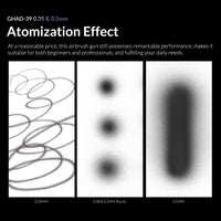 Gaahleri GHAD-39 airbrush atomization performance comparison
