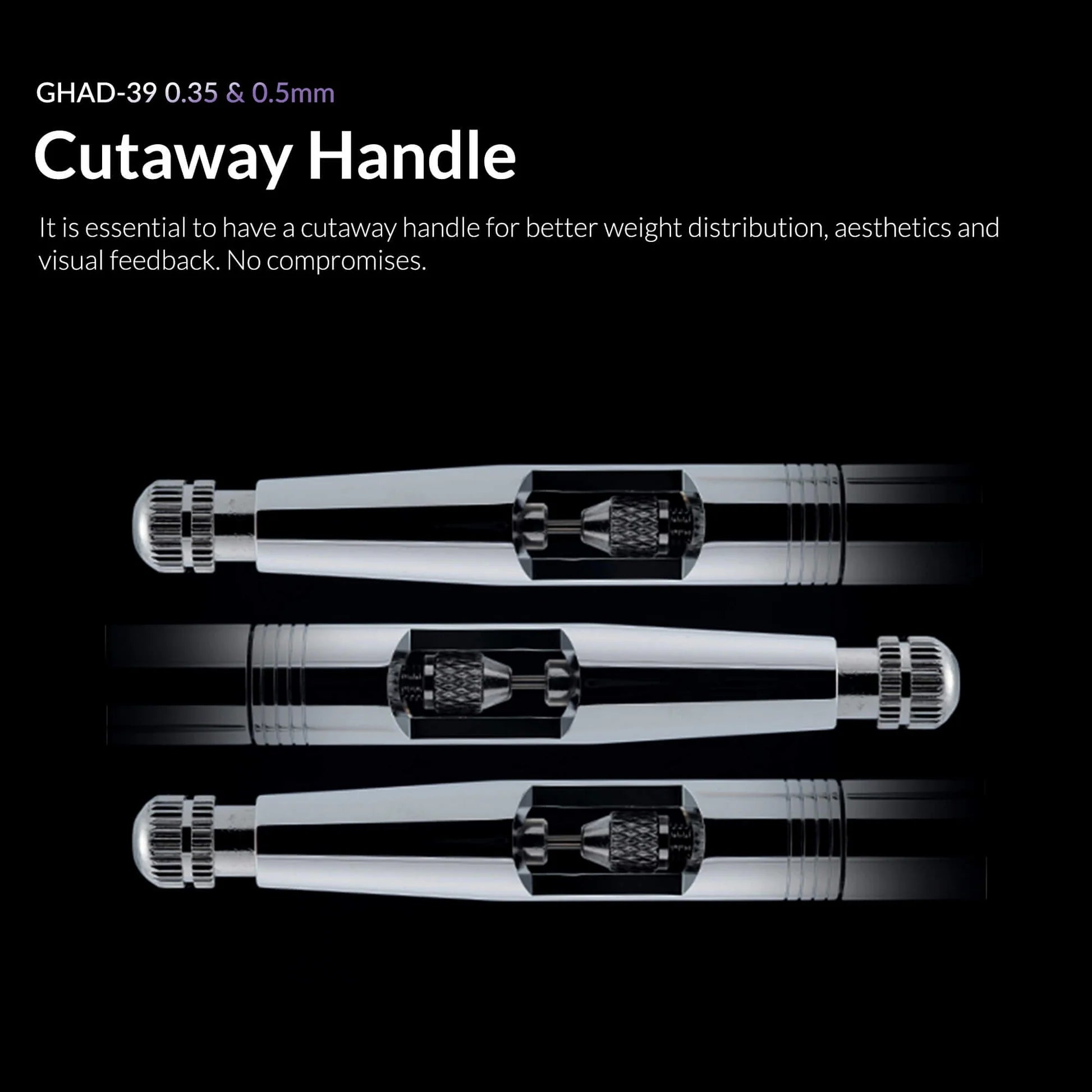 Gaahleri GHAD-39 airbrush cutaway handle design for easy needle access
