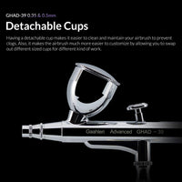 Gaahleri GHAD-39 detachable gravity paint cups for airbrush customization
