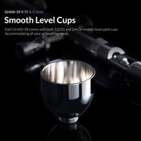 Gaahleri GHAD-39 smooth level gravity paint cup for airbrush painting
