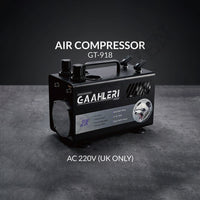 Gaahleri GT-918 Dual Drive compressor UK version studio shot on dark textured surface
