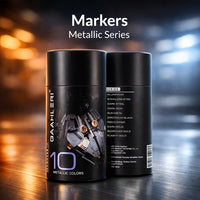 gaahleri metallic paint marker set packaging with 10 metallic colours
