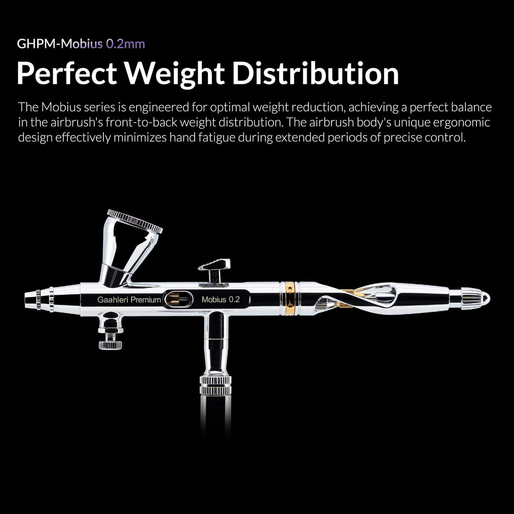 Gaahleri Mobius 0.2mm airbrush balanced ergonomic design for precision control