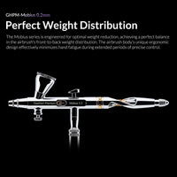 Gaahleri Mobius 0.2mm airbrush balanced ergonomic design for precision control
