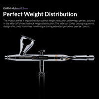 Gaahleri Mobius 0.3mm airbrush balanced weight distribution design
