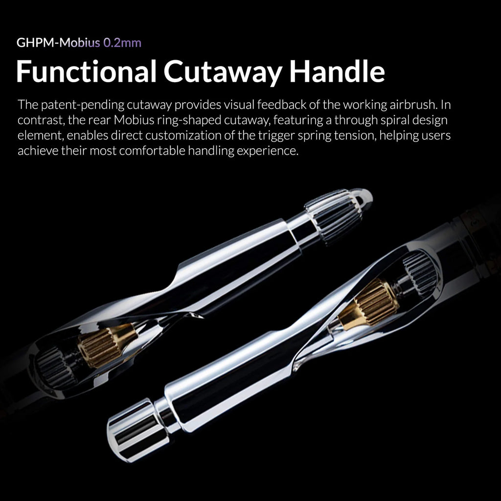 Gaahleri Mobius airbrush cutaway handle for easy maintenance and adjustment