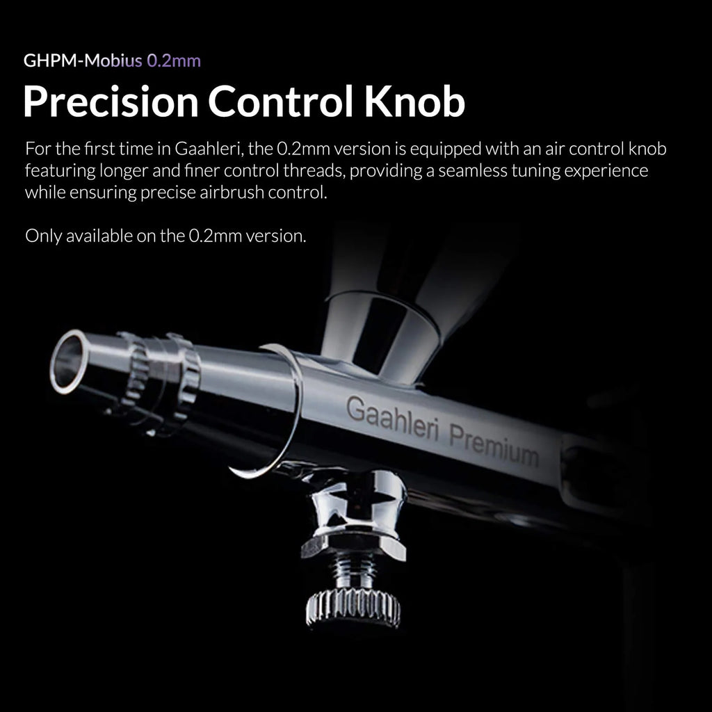 Gaahleri Mobius 0.2mm airbrush precision control knob for fine airflow adjustment