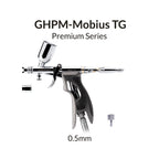 Gaahleri Mobius TG 0.5mm premium trigger airbrush with fan and round spray caps