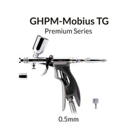 Gaahleri Mobius TG 0.5mm premium trigger airbrush with fan and round spray caps
