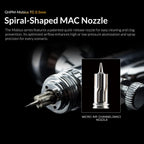 Gaahleri Mobius TG spiral MAC nozzle airbrush system close up
