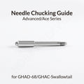 Gaahleri needle chucking guide for GHAD-68 and Swallowtail showing polished metal body with thread detail - Hobby Heaven