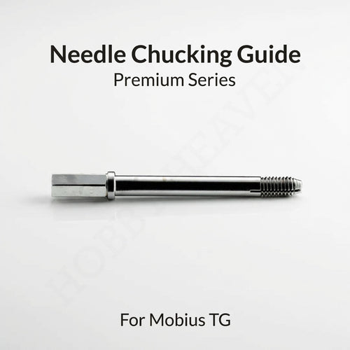 Gaahleri needle chucking guide for Mobius TG showing hex-profile body with thread and spring seat - Hobby Heaven