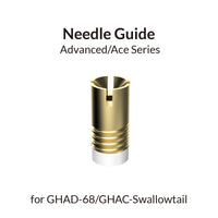 Gaahleri needle guide packing for GHAD-68 Swallowtail showing slotted brass guide and white seal
