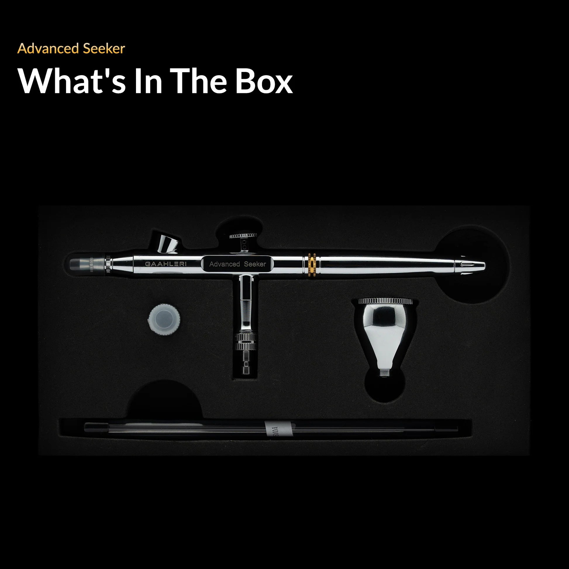 Gaahleri Seeker Advanced Series airbrush kit contents