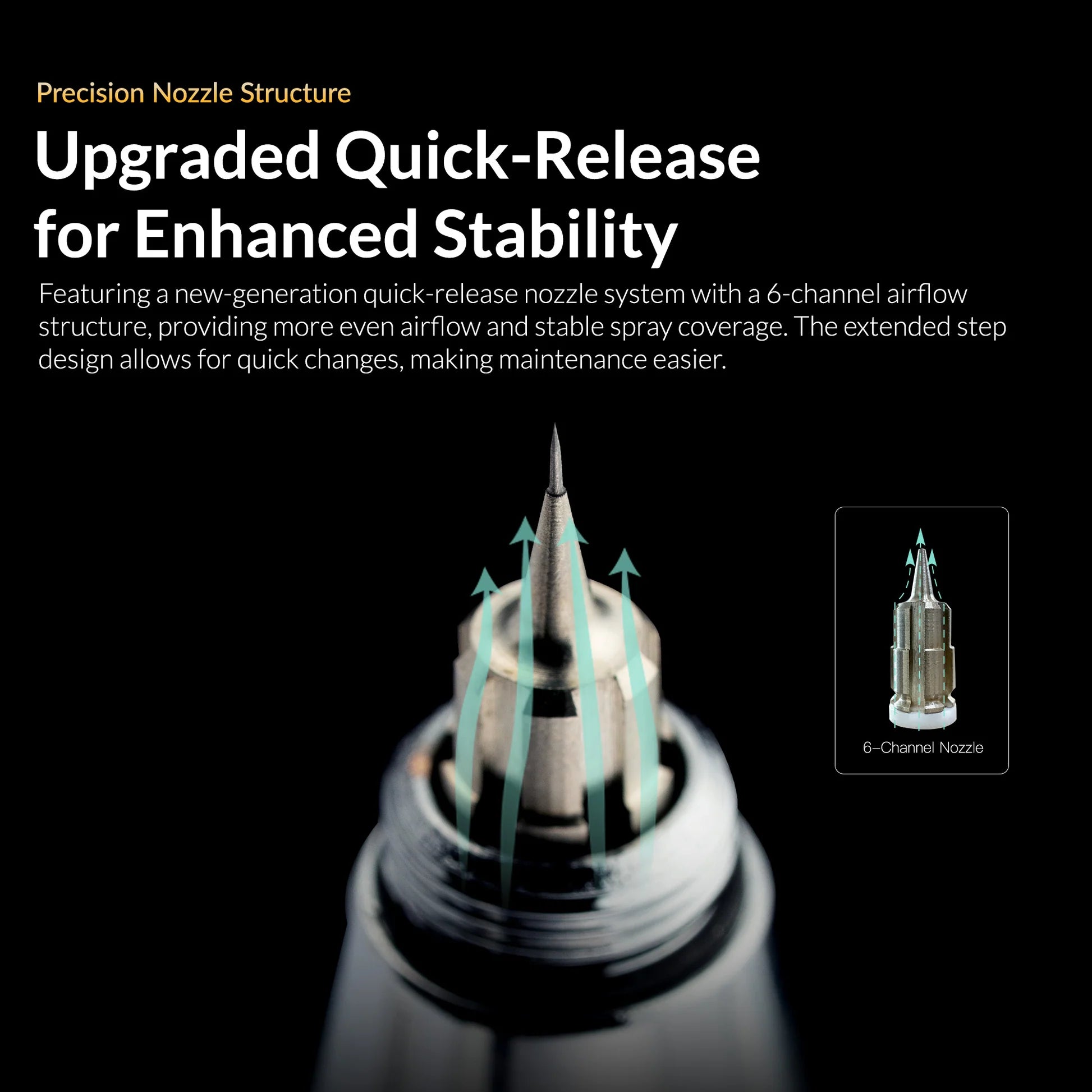 Gaahleri Seeker airbrush quick release precision nozzle