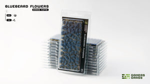 Gamers Grass Bluebeard Flowers Tufts – 6mm self-adhesive grass tufts pack, 75x for miniature bases and dioramas