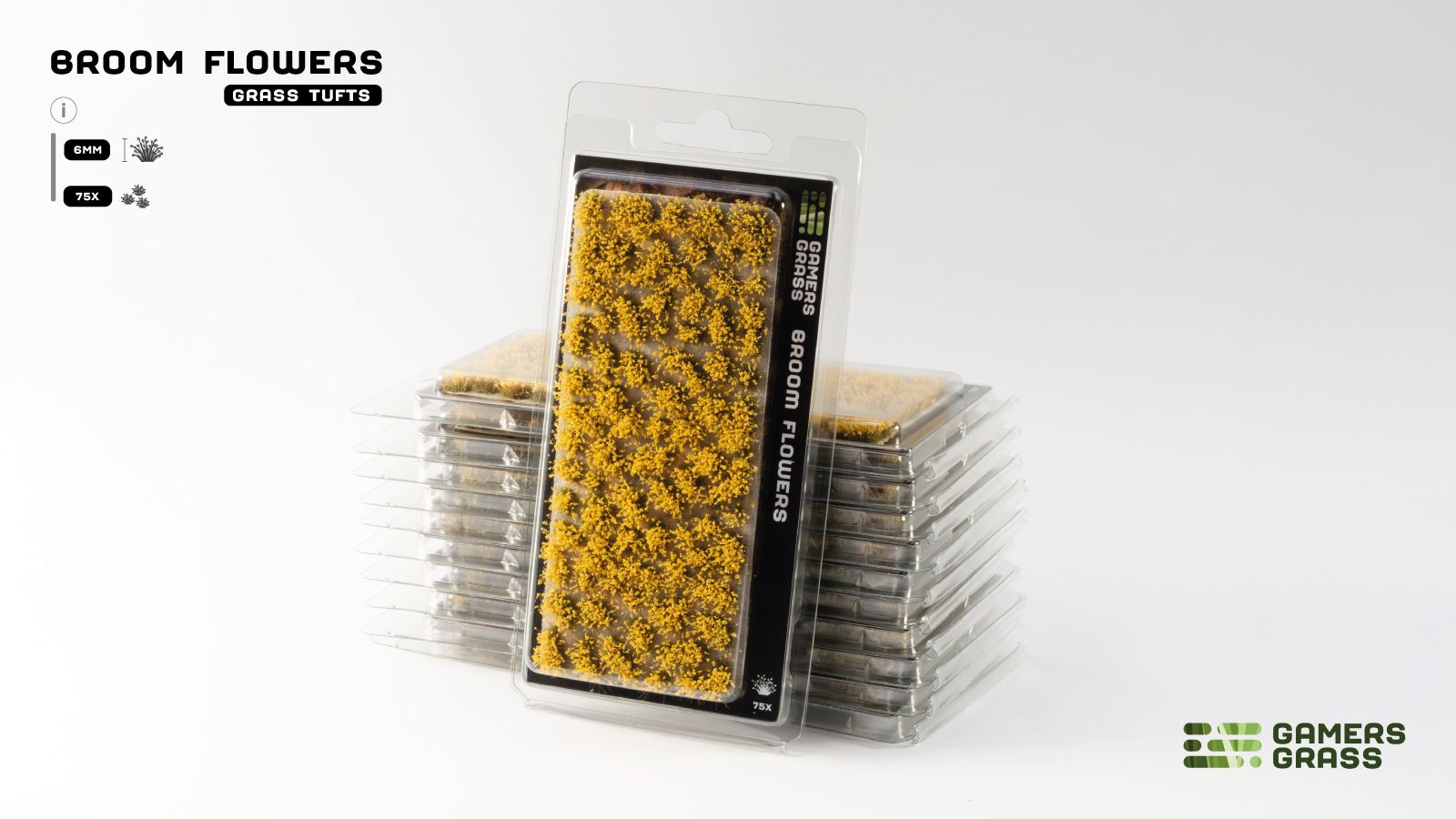 Gamers Grass Broom Flowers Tufts – 6mm self-adhesive tufts pack, 75x for miniature bases and dioramas