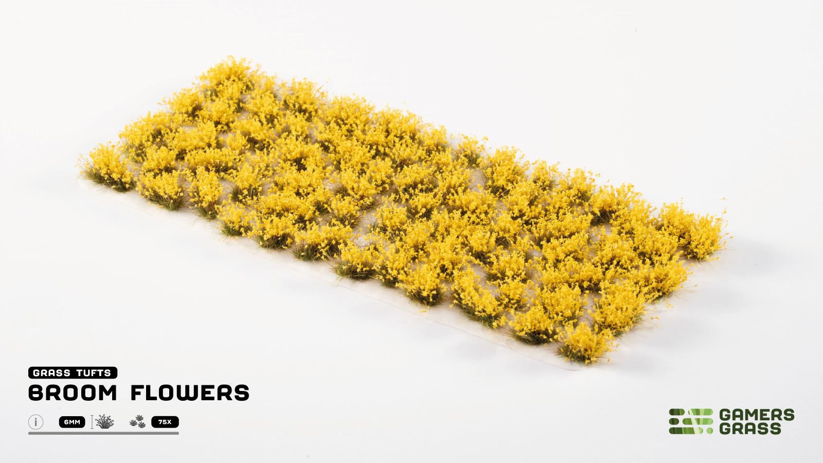 Gamers Grass Broom Flowers Tufts sheet – pre-painted 6mm flower tufts for scale models, miniatures and dioramas