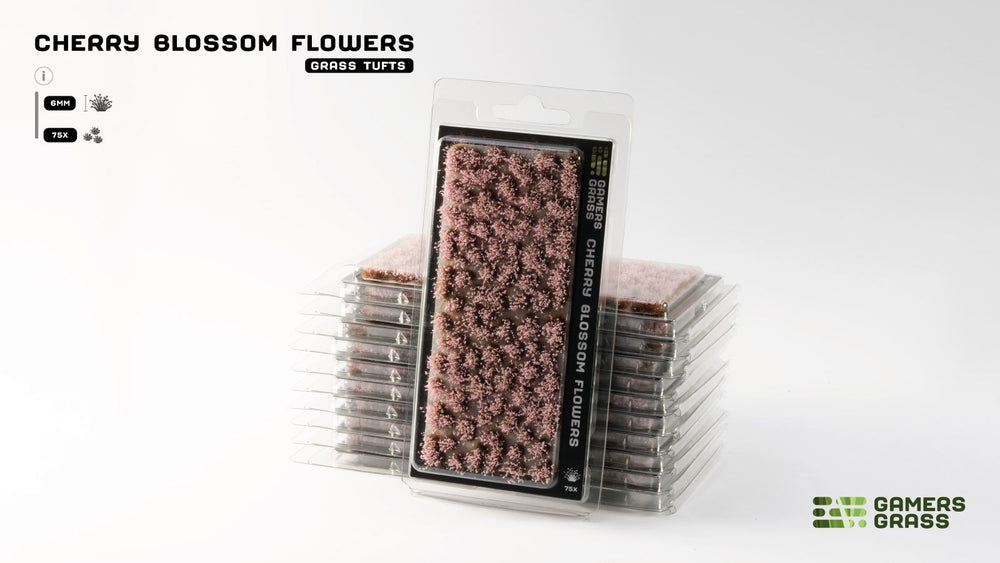 Gamers Grass Cherry Blossom Flowers blister pack – 6mm pink tufts for miniatures and dioramas