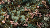 Diorama with Gamers Grass Cherry Blossom Flowers pink tufts – ideal for scenic bases and wargaming terrain
