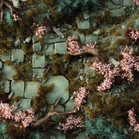 Diorama with Gamers Grass Cherry Blossom Flowers pink tufts – ideal for scenic bases and wargaming terrain