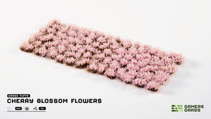 Gamers Grass Cherry Blossom Flowers tufts sheet – 75 pink tufts for hobby figures and scale models