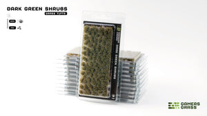 Gamers Grass Dark Green Shrubs blister pack 6mm tufts for scale models