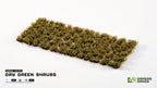 Close up of Gamers Grass Dry Green Shrubs sheet with 75 tufts
