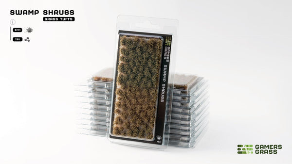 Gamers Grass Swamp Shrubs blister packaging with 6mm tufts for scale models and dioramas