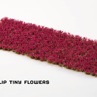 sheet of Gamers Grass garnet tulip tiny flowers tufts for scale model basing and diorama building