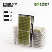 Gamers Grass Green 4mm - Small Tufts packaging, featuring lush grassland and forest undergrowth imagery
