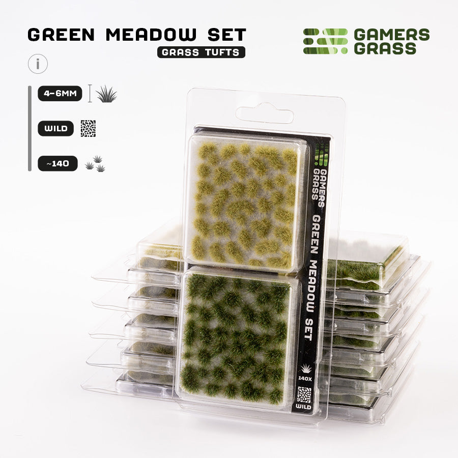 Gamers Grass Green Meadow Set packaging, showcasing diverse green vegetation imagery