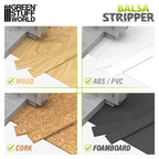 Green Stuff World Balsa Stripper cutting wood, ABS, cork and foamboard sheets into precise strips
