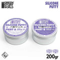 Green Stuff World Blue Silicone Putty 200g Part A and Part B containers