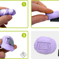 Moulding process with Green Stuff World Blue Silicone Putty showing fast curing results