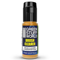 Green Stuff World brush cleaner bottle on a white background
