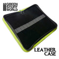Green Stuff World leather-style folding case for brushes and sculpting tools – empty storage wallet