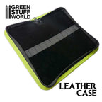 Green Stuff World leather-style folding case for brushes and sculpting tools – empty storage wallet