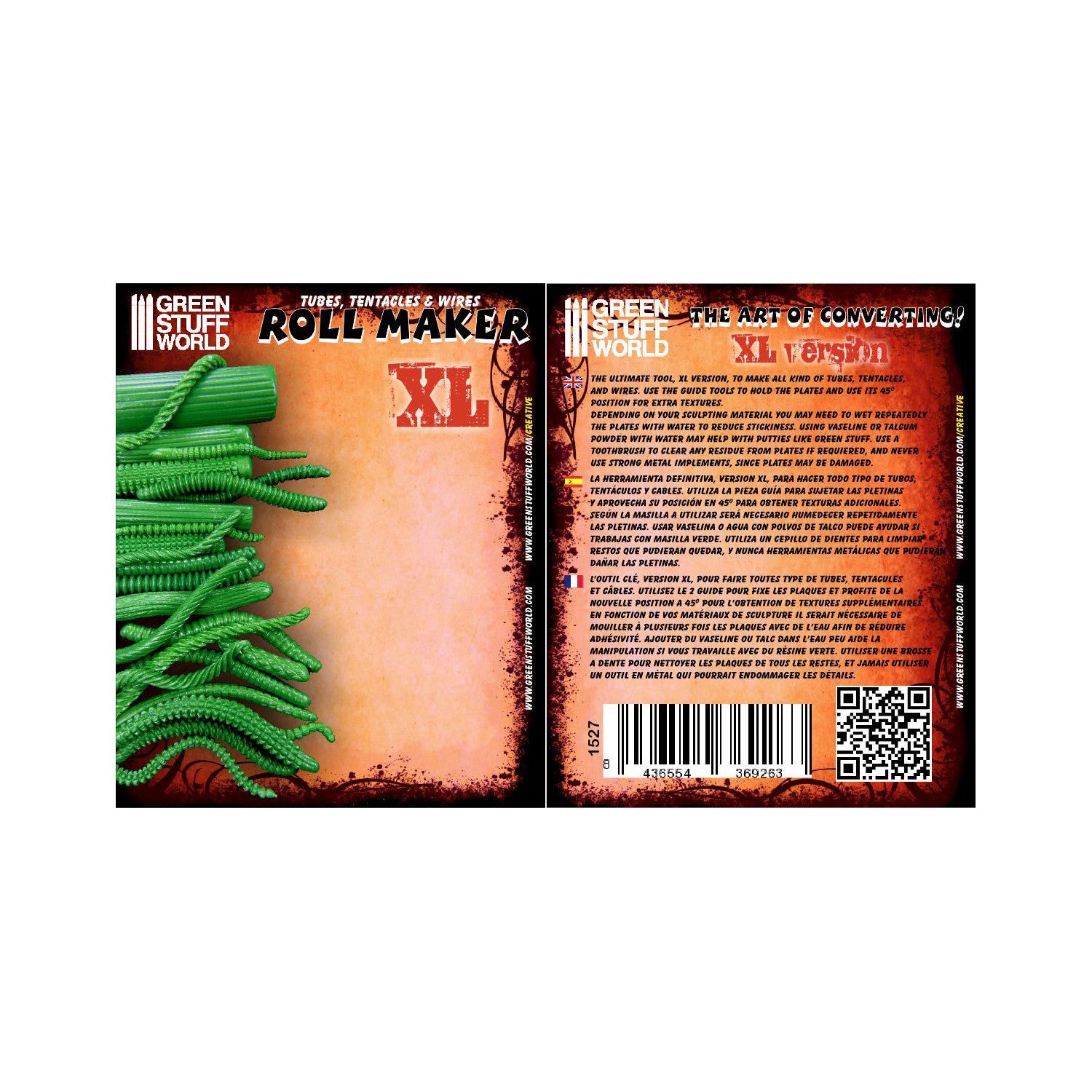 Green Stuff World Roll Maker XL version packaging for sculpting tubes, tentacles and wires