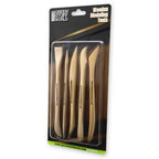 Green Stuff World Wooden Modeling Tools in retail packaging, set of 5