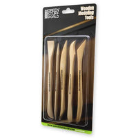 Green Stuff World Wooden Modeling Tools in retail packaging, set of 5
