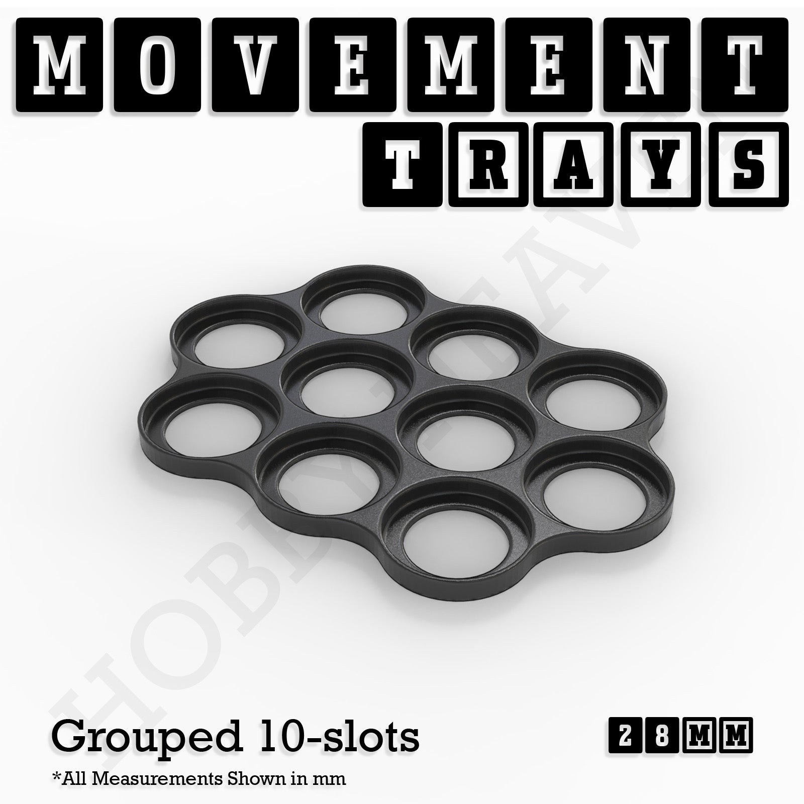 28mm Movement Trays for Tabletop Games | Wargaming | Full Range