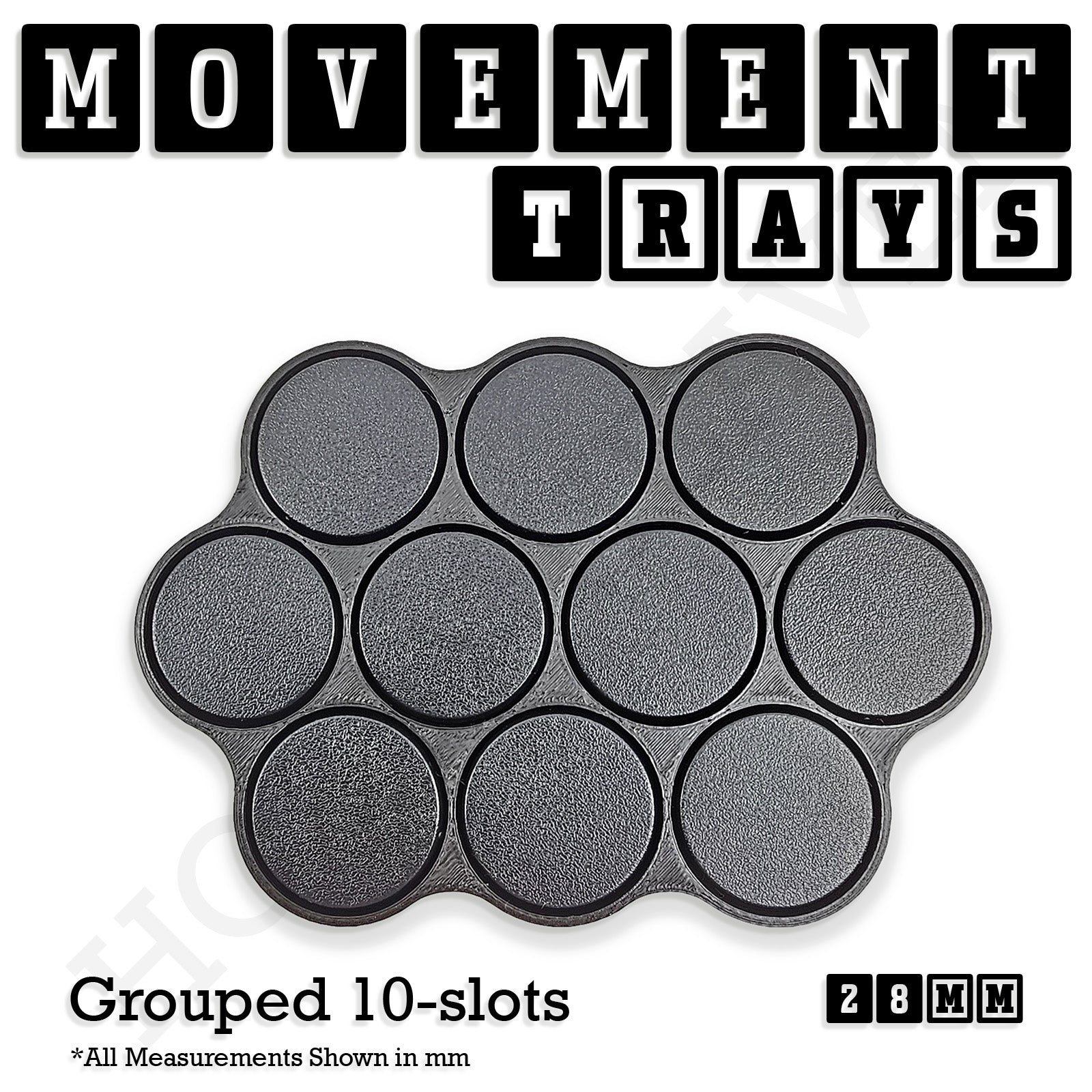 28mm Movement Trays for Tabletop Games | Wargaming | Full Range