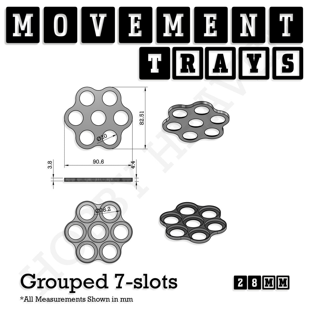 28mm Movement Trays for Tabletop Games | Wargaming | Full Range