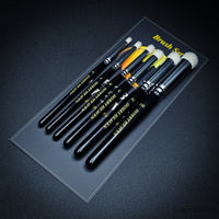 Hobby Heaven 6-piece dry brush set (XS–XXL) displayed on branded backing card for miniature painting.
